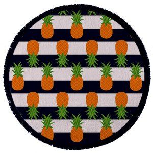Oversized Round Beach Towel Pineapple Soft Cotton Bohemian Large Blanket Hippy